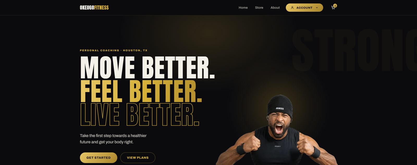 Okeugo Fitness website preview
